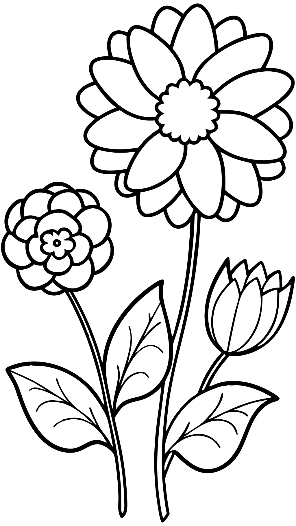 flower coloring pages simple